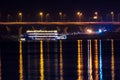 Night View of Bandra Worli Sea Link Bridge, Mumbai, India. This is a scenic constraction